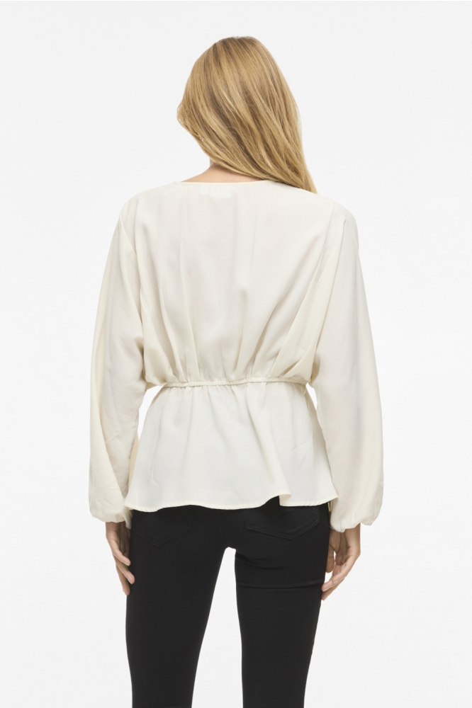 Vila beige dames blouse | Achteraanzicht