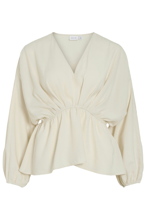 Vila beige dames blouse | Vooraanzicht