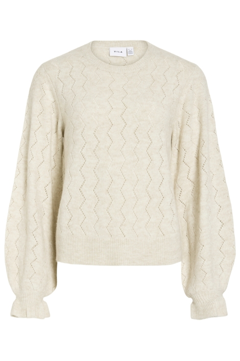 Vila beige dames trui | Vooraanzicht
