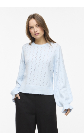 VISALSA O-NECK L/S KNIT TOP/TES 14113248 Nantucket Breeze