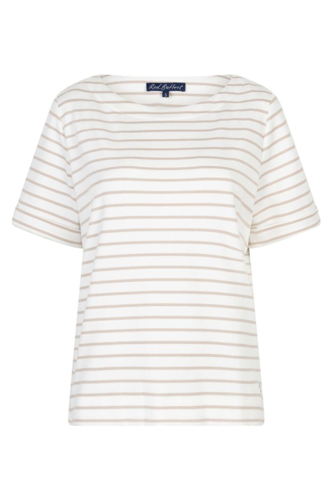 Red Button witte dames t-shirt | Vooraanzicht