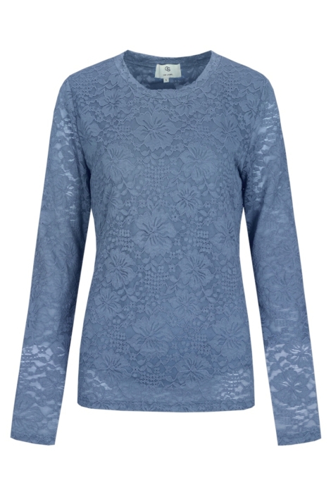 C&S The Label blauwe dames t-shirt | Vooraanzicht