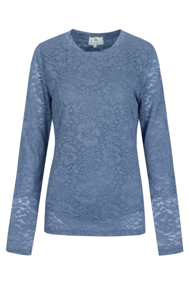 C&S The Label blauwe dames t-shirt | Vooraanzicht