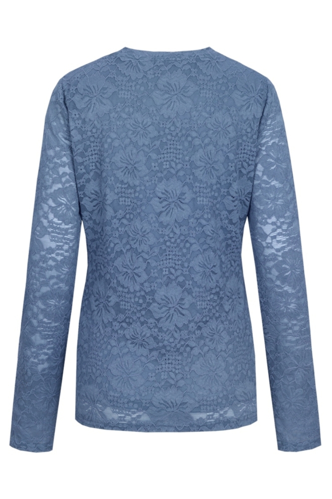 C&S The Label blauwe dames t-shirt | Achteraanzicht