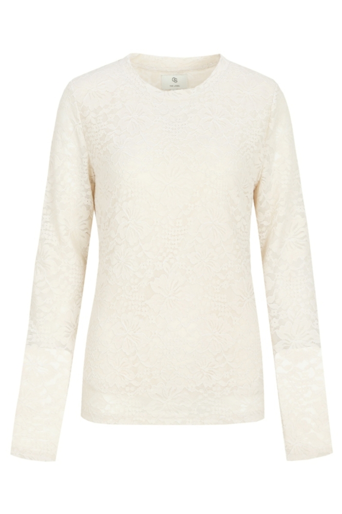 C&S The Label beige dames t-shirt | Vooraanzicht