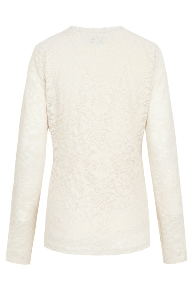 C&S The Label beige dames t-shirt | Achteraanzicht