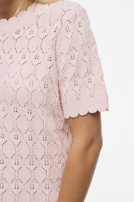 Vila roze dames t-shirt | Close up