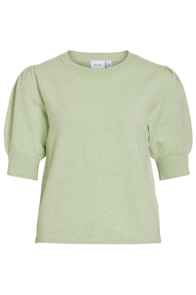 Vila groene dames t-shirt | Vooraanzicht