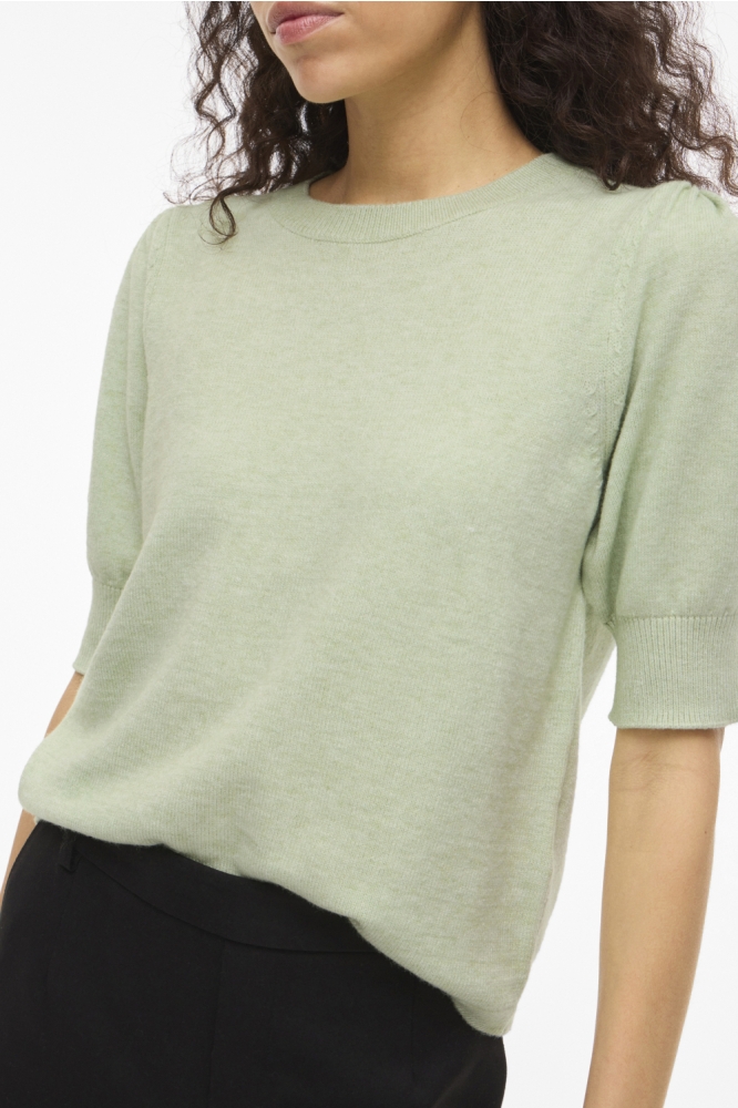 Vila groene dames t-shirt | Close up