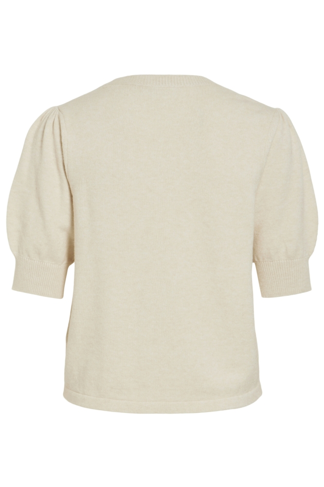 Vila beige dames t-shirt | Achteraanzicht