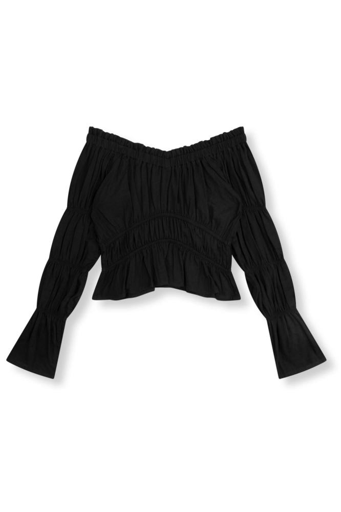 Refined Department zwarte dames top | Achteraanzicht