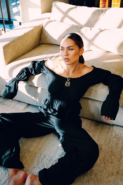 Refined Department zwarte dames top | Sfeerbeeld, In situatie