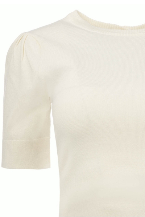 NED ecru dames t-shirt | Close up