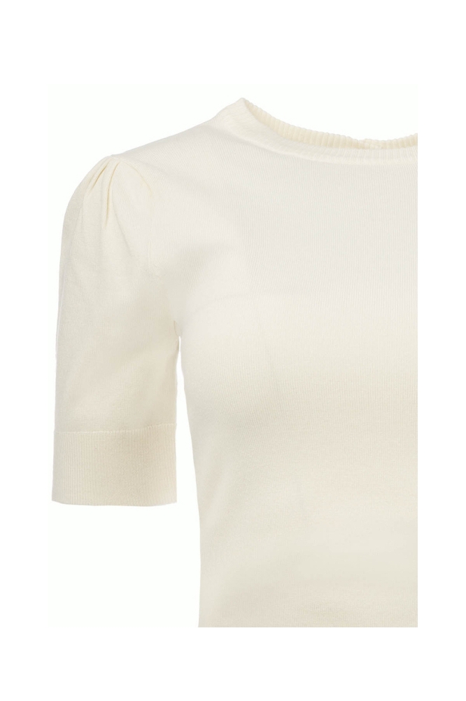 NED ecru dames t-shirt | Close up