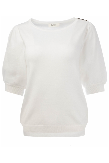 NED DHALIA 1 2 SS 26S1 U106 39 Optical white 