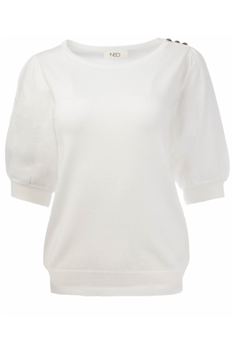 NED witte dames trui | Vooraanzicht