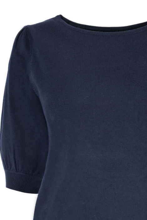 NED blauwe dames trui | Close up