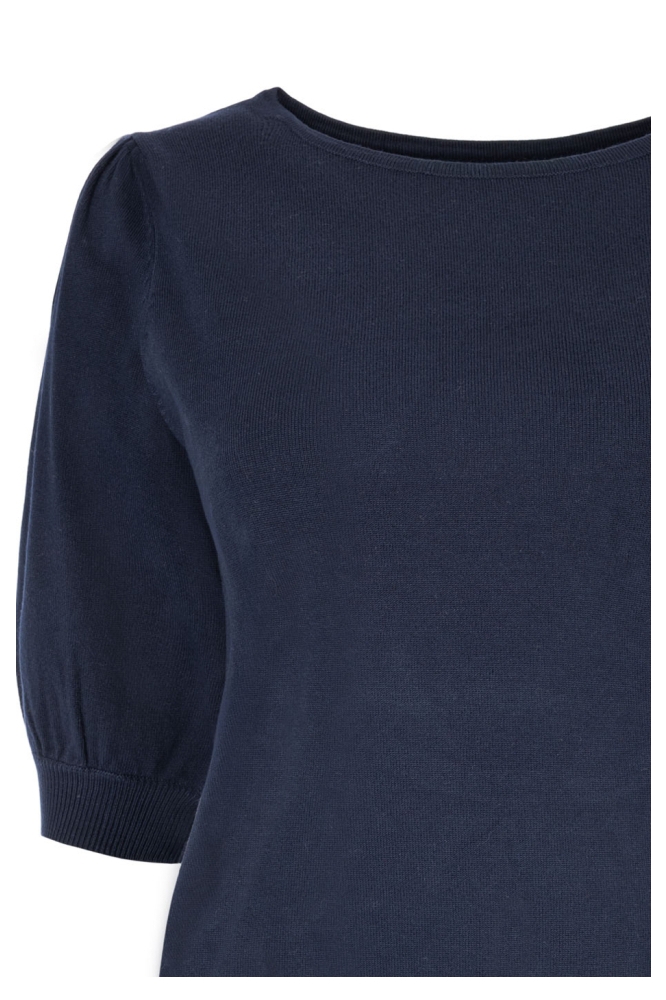 NED blauwe dames trui | Close up