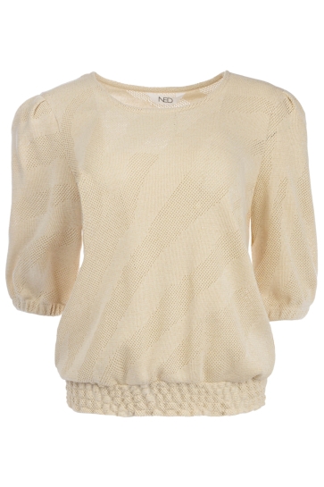 NED Trui LYON BIG ANIMAL LUREX KNIT 26S2 U450 01 600 sand