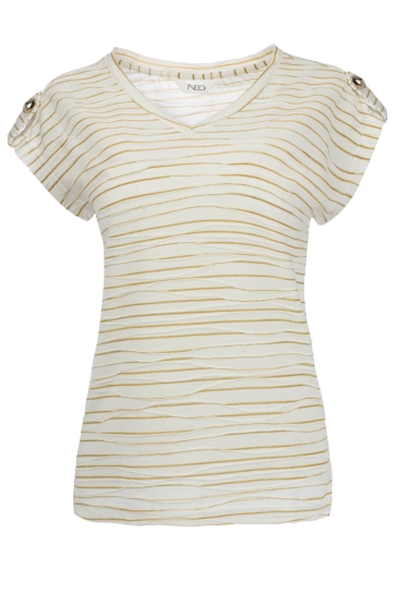 NED T-shirt VIRION SS ECRU GOLDEN WAVES 26S3 SN025 01 Ecru