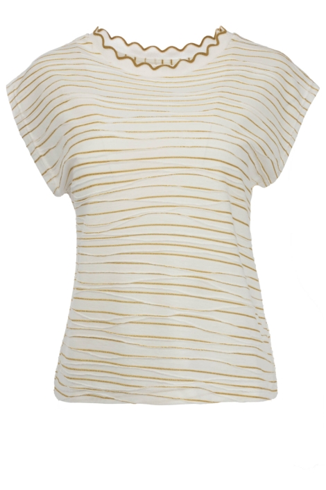NED ecru dames t-shirt | Vooraanzicht