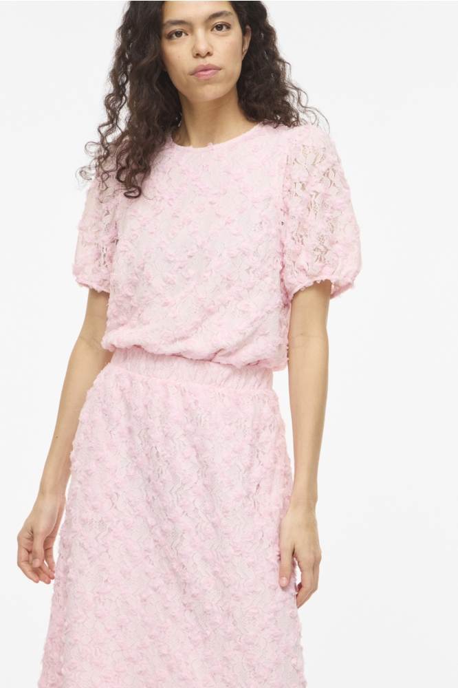 Vila roze dames t-shirt | Model