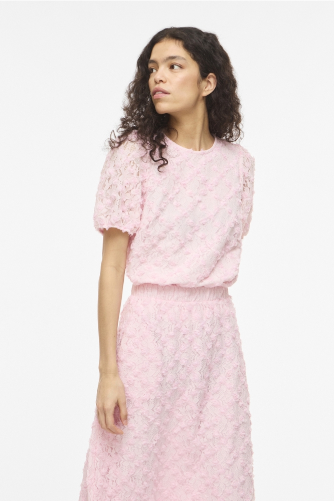 Vila roze dames t-shirt | Model