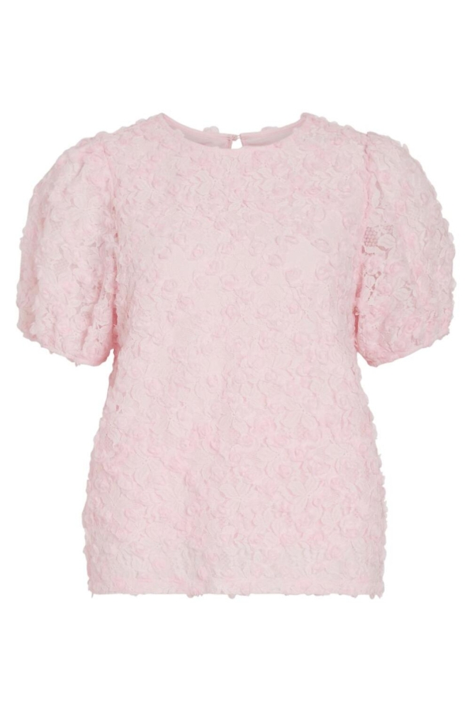 Vila roze dames t-shirt | Vooraanzicht