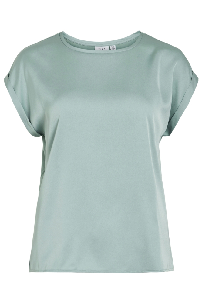 Vila groene dames t-shirt | Vooraanzicht