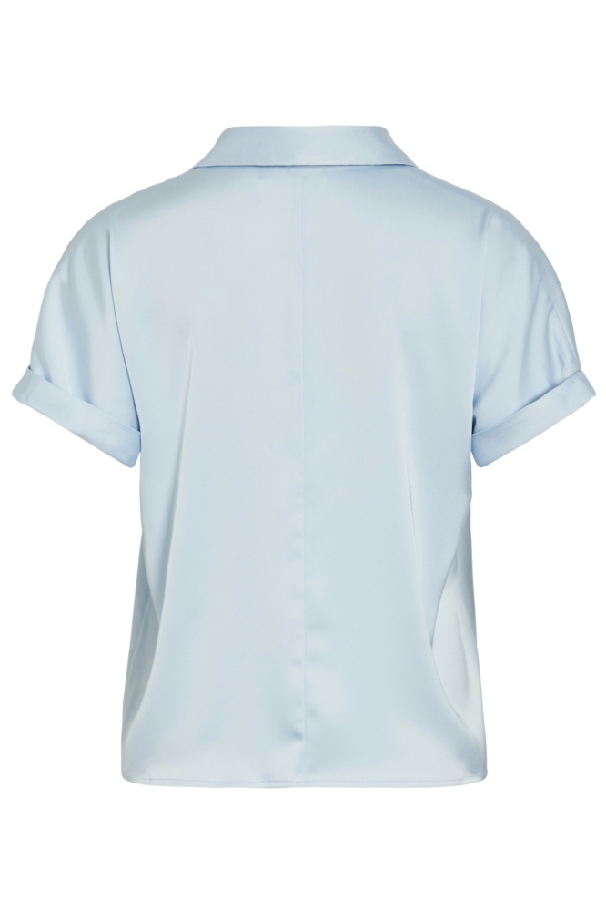 Vila blauwe dames t-shirt | Achteraanzicht