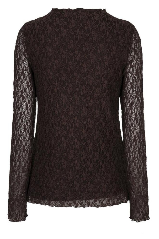 EsQualo bruine dames top | Achteraanzicht