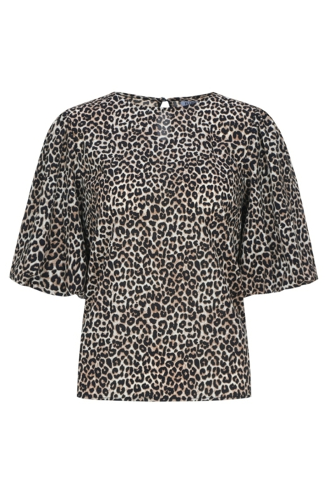 Fluresk zwarte dames t-shirt | Achteraanzicht