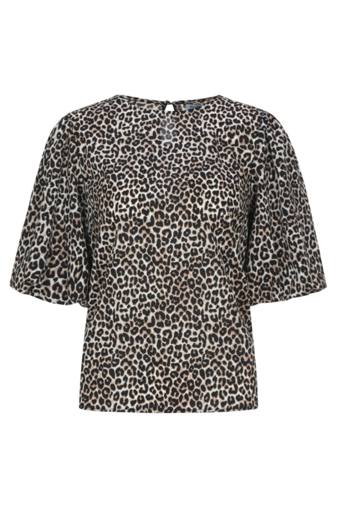 Fluresk zwarte dames t-shirt | Achteraanzicht