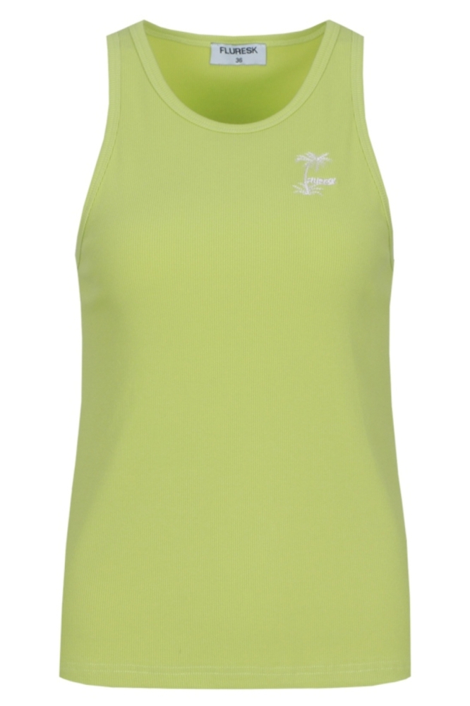 Fluresk grijze dames top | Vooraanzicht