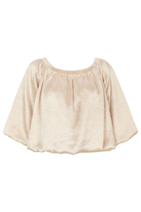 Fluresk gouden dames t-shirt | Vooraanzicht