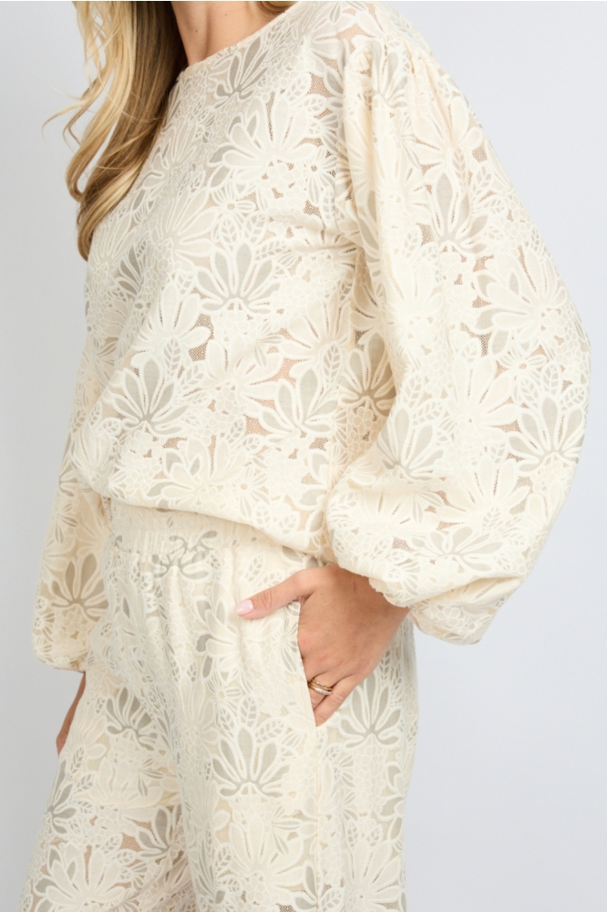 Fluresk witte dames t-shirt | Close up