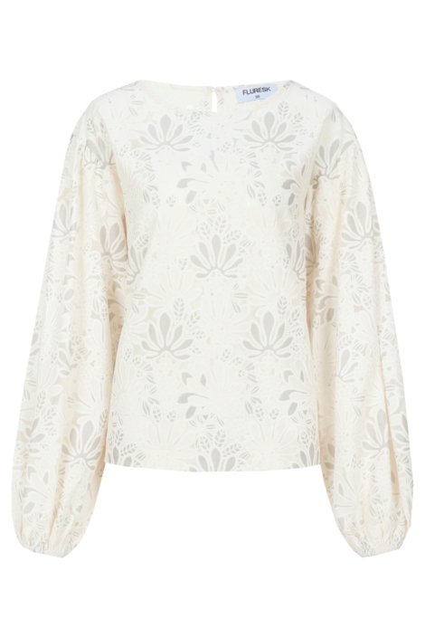 Fluresk witte dames t-shirt | Vooraanzicht