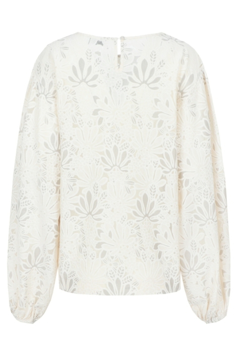 Fluresk witte dames t-shirt | Achteraanzicht