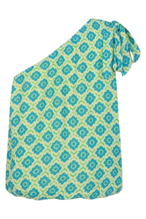 Fluresk groene dames top | Achteraanzicht