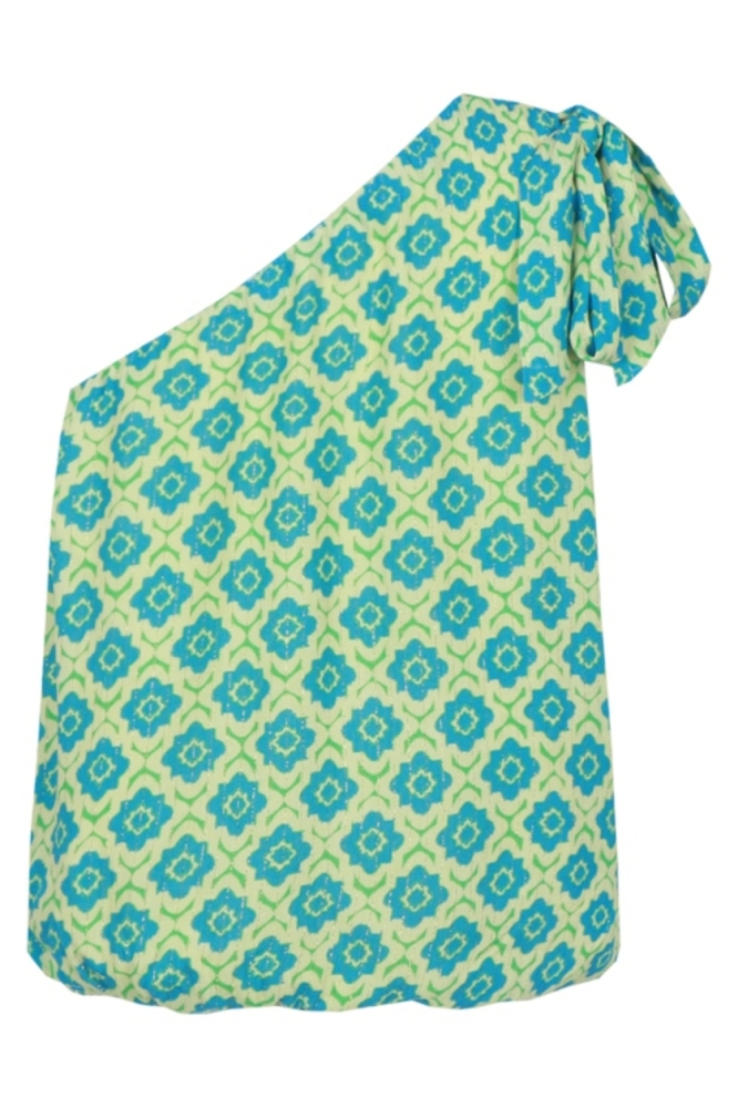 Fluresk groene dames top | Achteraanzicht