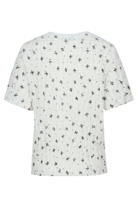 Fluresk witte dames t-shirt | Achteraanzicht