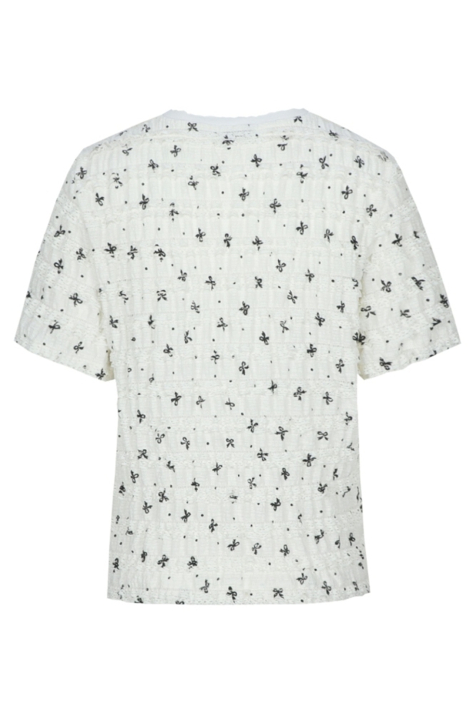 Fluresk witte dames t-shirt | Achteraanzicht