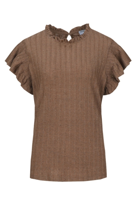 Fluresk bruine dames top | Vooraanzicht