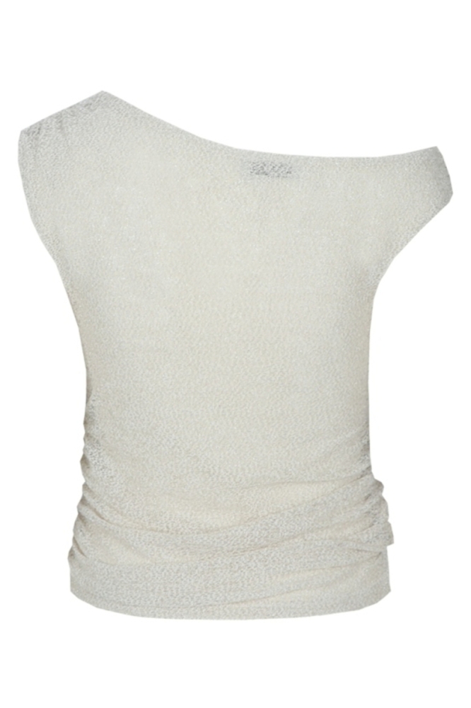 Fluresk witte dames top | Achteraanzicht