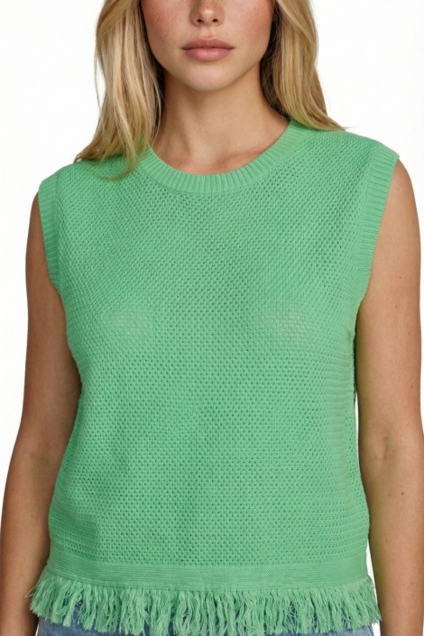 Fluresk groene dames top | Close up