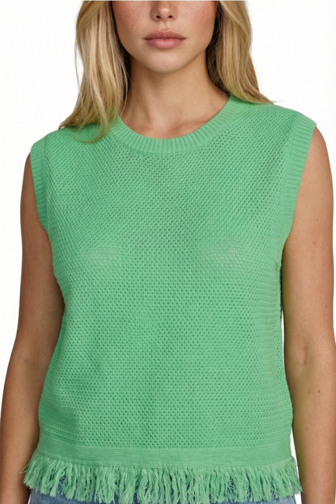 Fluresk groene dames top | Close up