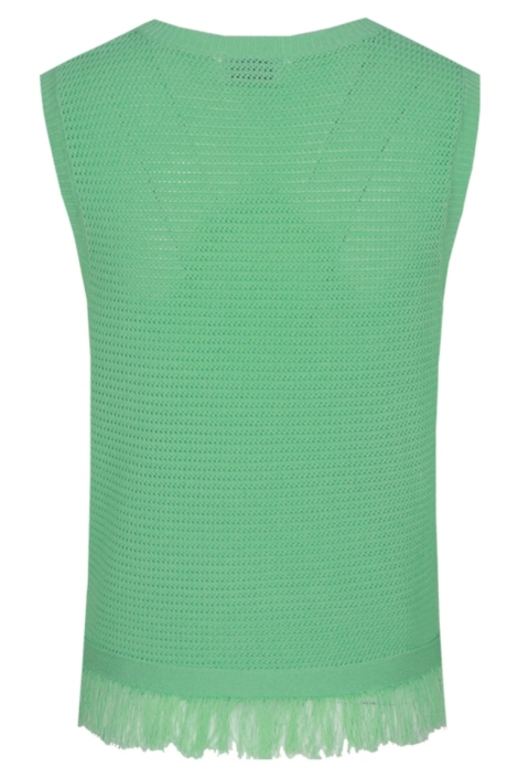 Fluresk groene dames top | Achteraanzicht