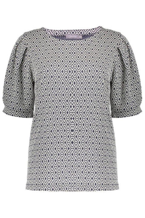 Geisha blauwe dames t-shirt | Vooraanzicht