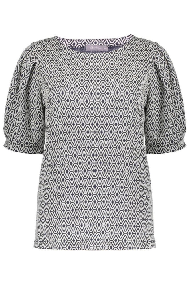 Geisha blauwe dames t-shirt | Vooraanzicht