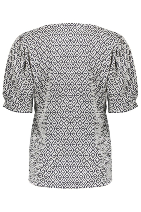 Geisha blauwe dames t-shirt | Achteraanzicht